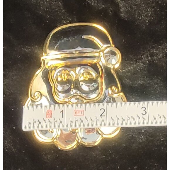 Vintage Santa Claus Silver and Gold toned Brooch or Pendant - Picture 6 of 9